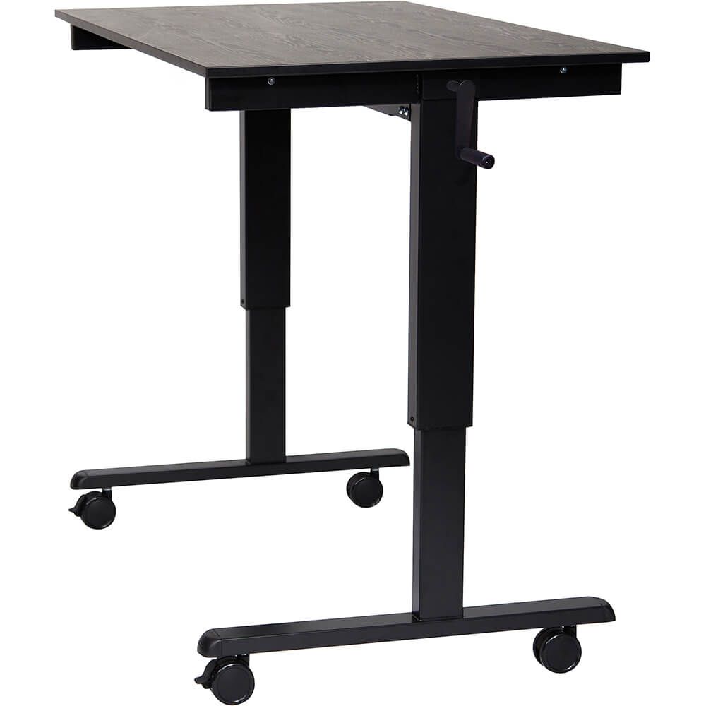 Luxor 29.5" To 45.25" Height Adjustable Desk, Crank Adjustable Sit With Walnut Adjustable Stand Up Desks (Photo 12 of 15)