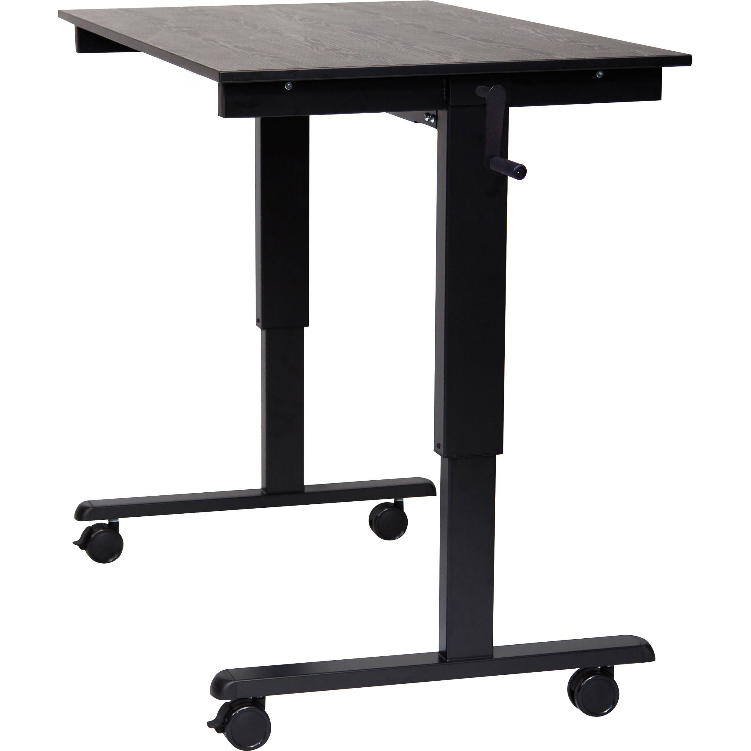 Luxor 48" Crank Adjustable Stand Up Desk Standcf48 Bk/bo B&h Regarding Cherry Adjustable Stand Up Desks (Photo 11 of 15)