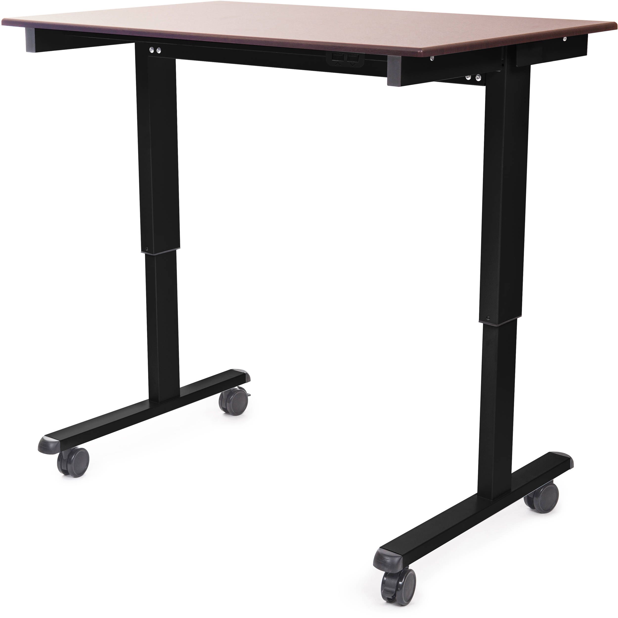 Luxor 48" Electric Standing Desk Stande 48 Bk/dw B&h Regarding Walnut Adjustable Stand Up Desks (Photo 2 of 15)