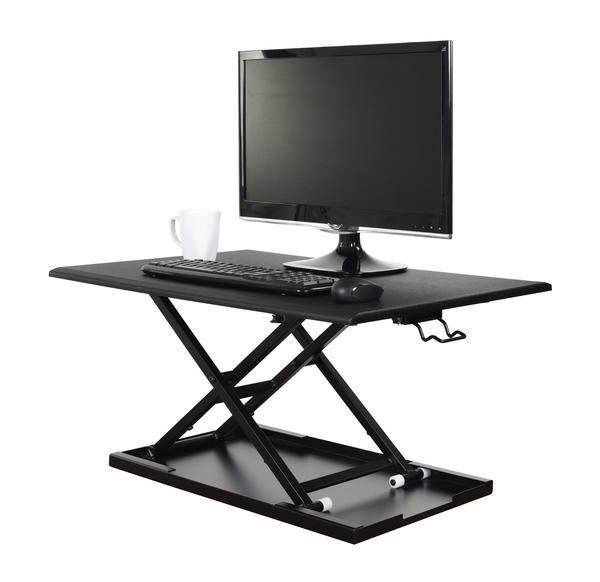 Luxor Level Up 32 Adjustable Desktop Desk – Notsitting Regarding Espresso Adjustable Stand Up Desks (Photo 8 of 15)