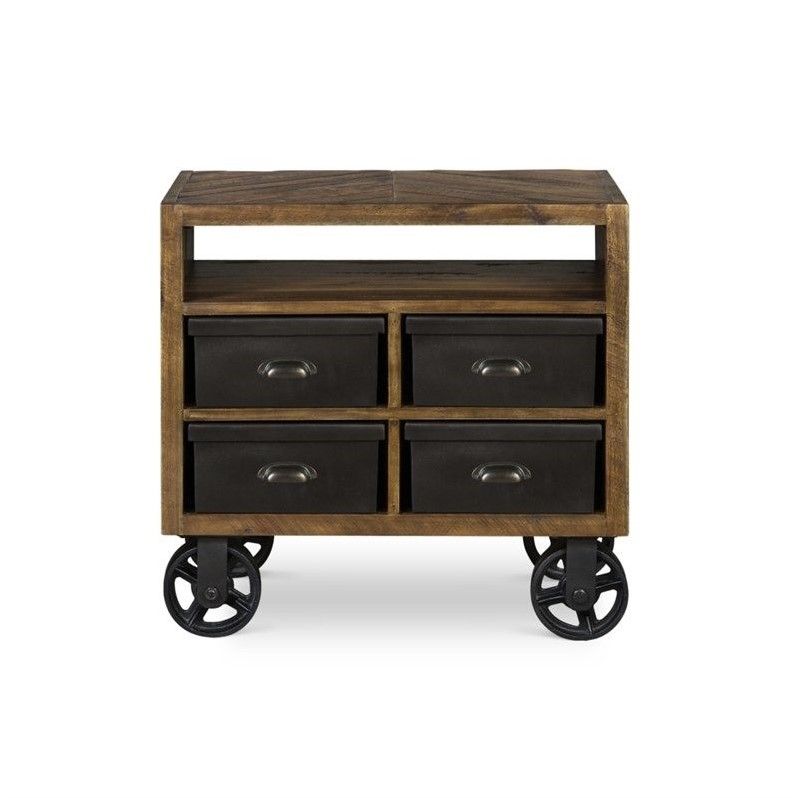 Magnussen Braxton Wood 4 Drawer Nightstand In Natural – Y2377 01 Pertaining To Natural Peroba 4 Drawer Wood Desks (View 5 of 15)
