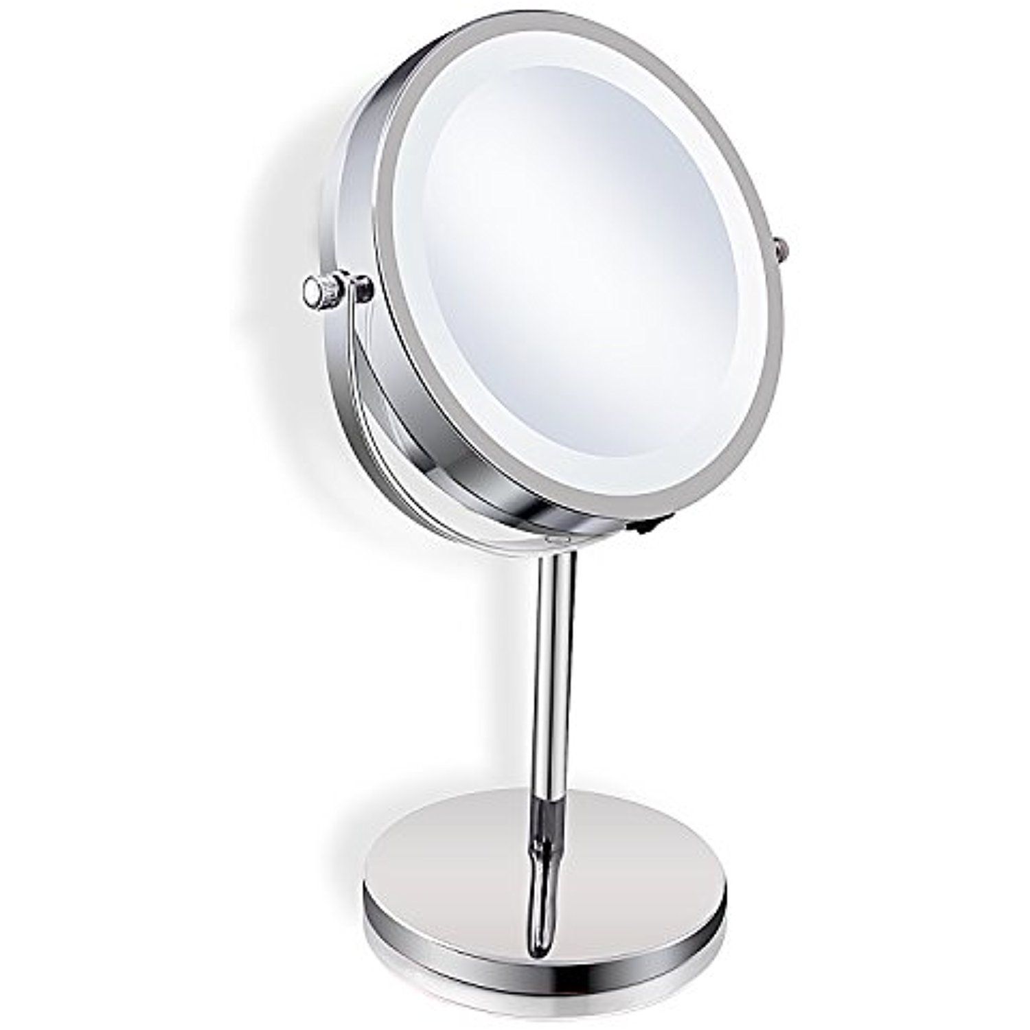 Makeup Mirror Led Light For Vanity Mirror,1x/3x Magnification Double Pertaining To Chrome Led Magnified Makeup Mirrors (View 2 of 15)