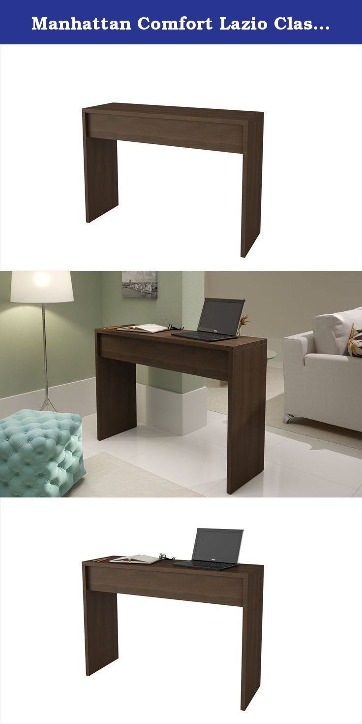 Manhattan Comfort Lazio Classic Desk Collection Wood Compact Computer Within Tobacco Modern Nested Office Desks (View 4 of 15)