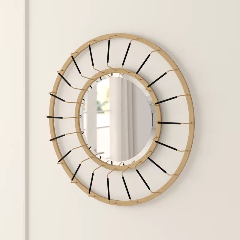 Maniscalco Round Decorative Modern Accent Mirror | Joss & Main | Mirror Throughout Knott Modern &amp; Contemporary Accent Mirrors (Photo 11 of 15)