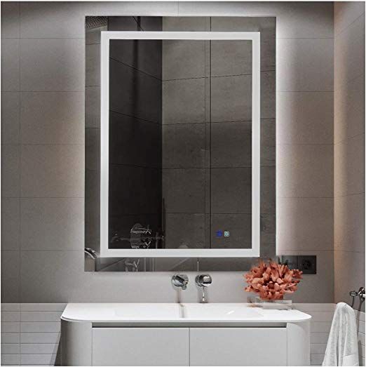 Marabell 24 X 32 Edge Lit Led Lighted Bathroom Vanity Mirror With Anti Regarding Edge Lit Led Wall Mirrors (View 12 of 15)