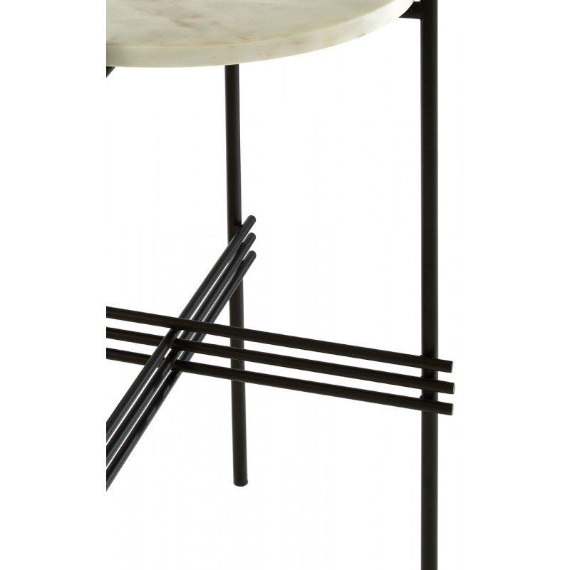 Marble Side Table With Black Metal Frame Inside Marble And Black Metal Writing Tables (View 8 of 15)