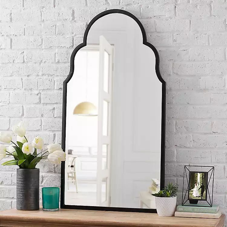 Maria Metal Black Arch Wall Mirror From Kirkland's | Mirror Wall Pertaining To Black Metal Arch Wall Mirrors (View 2 of 15)