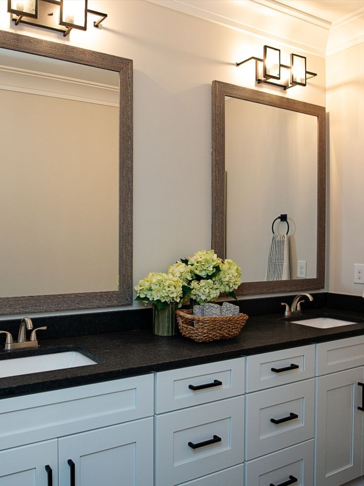 Master Bathroom | Leather Granite, Granite Bathroom Countertops, Black With White Marble And Matte Black Desks (View 15 of 15)