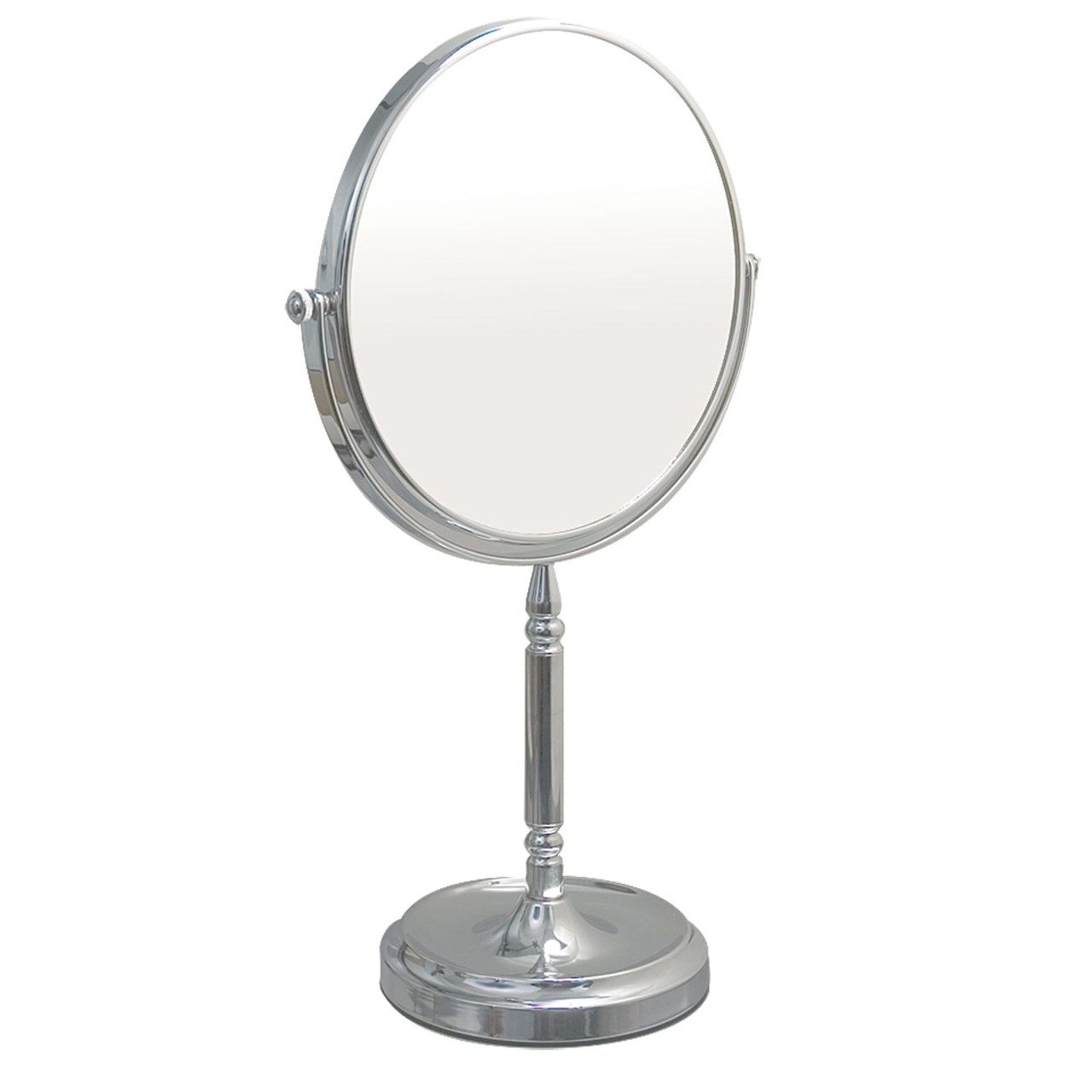 Maxiaids | Tall Vanity Stand Chrome Mirror With Recessed Base With Single Sided Chrome Makeup Stand Mirrors (View 9 of 15)
