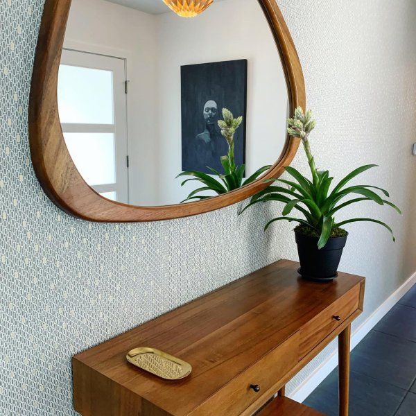 Mid Century Asymmetrical Acorn Wood Wall Mirror In 2020 | Mid Century With Dedrick Decorative Framed Modern And Contemporary Wall Mirrors (Photo 14 of 15)