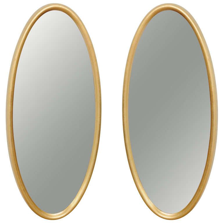Mid Century Modern Hollywood Regency Glam Gold Leaf Oval Mirror At 1stdibs Pertaining To Glam Silver Leaf Beaded Wall Mirrors (Photo 11 of 15)