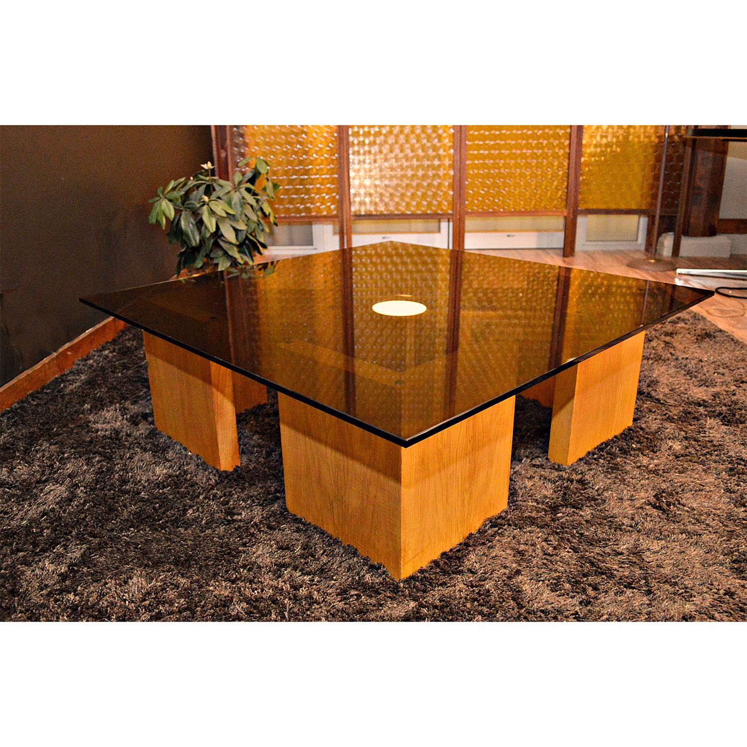 Mid Century Smoked Glass Adjustable Base Coffee Table | Wood Coffee Pertaining To Espresso Wood Adjustable Reading Tables (View 10 of 15)