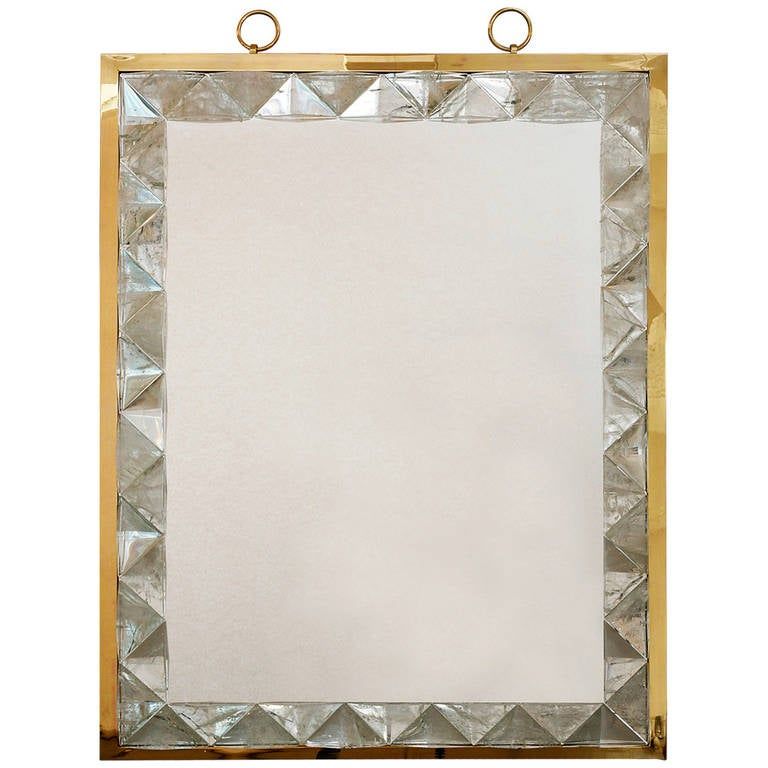 Mirror With Rock Crystal Frameandre Hayat For Sale At 1stdibs Intended For Dandre Wall Mirrors (Photo 5 of 15)