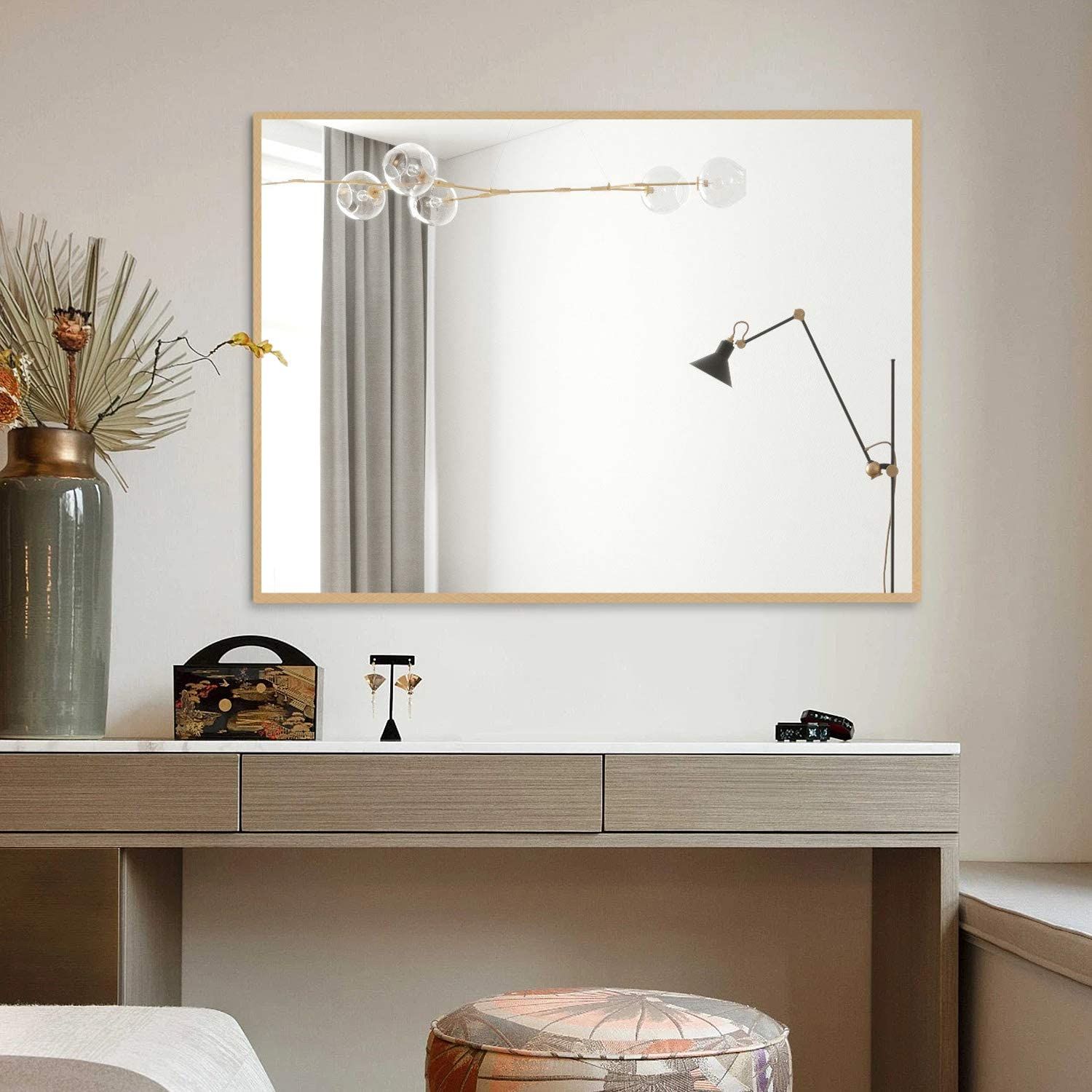 Mirrors For Wall Decor Rectangular Mirror Bathroom Wall Mounted Make Up Pertaining To Clear Wall Mirrors (Photo 5 of 15)