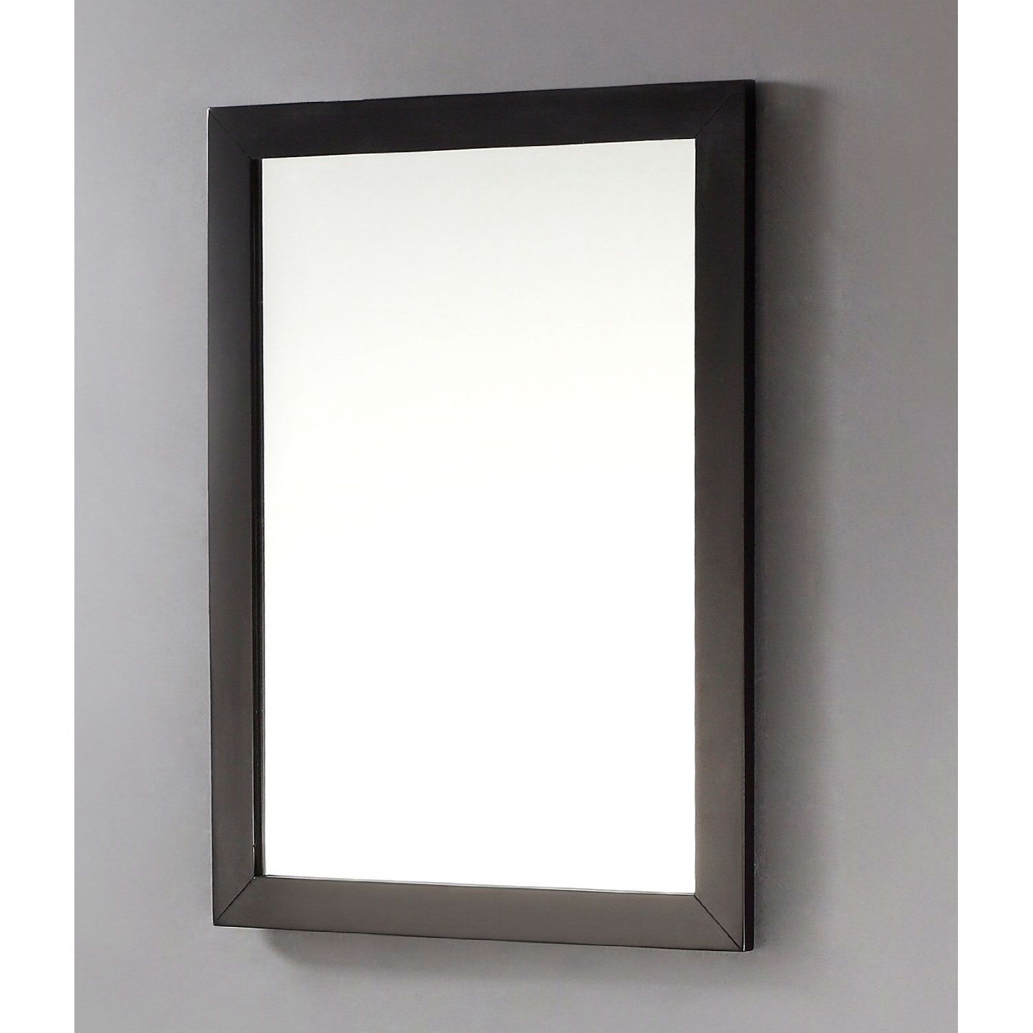 Modern 22 Inch X 30 Inch Bathroom Vanity Wall Mirror With Black Wood Frame Pertaining To Black Wood Wall Mirrors (Photo 12 of 15)