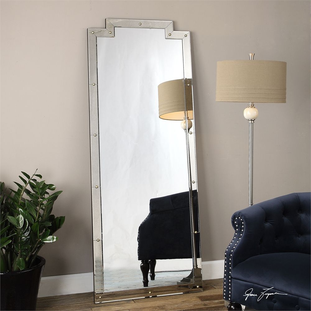 Modern Frameless Wall Floor Leaner Mirror Xl 76" Full Length Dressing For Full Length Floor Mirrors (View 4 of 15)