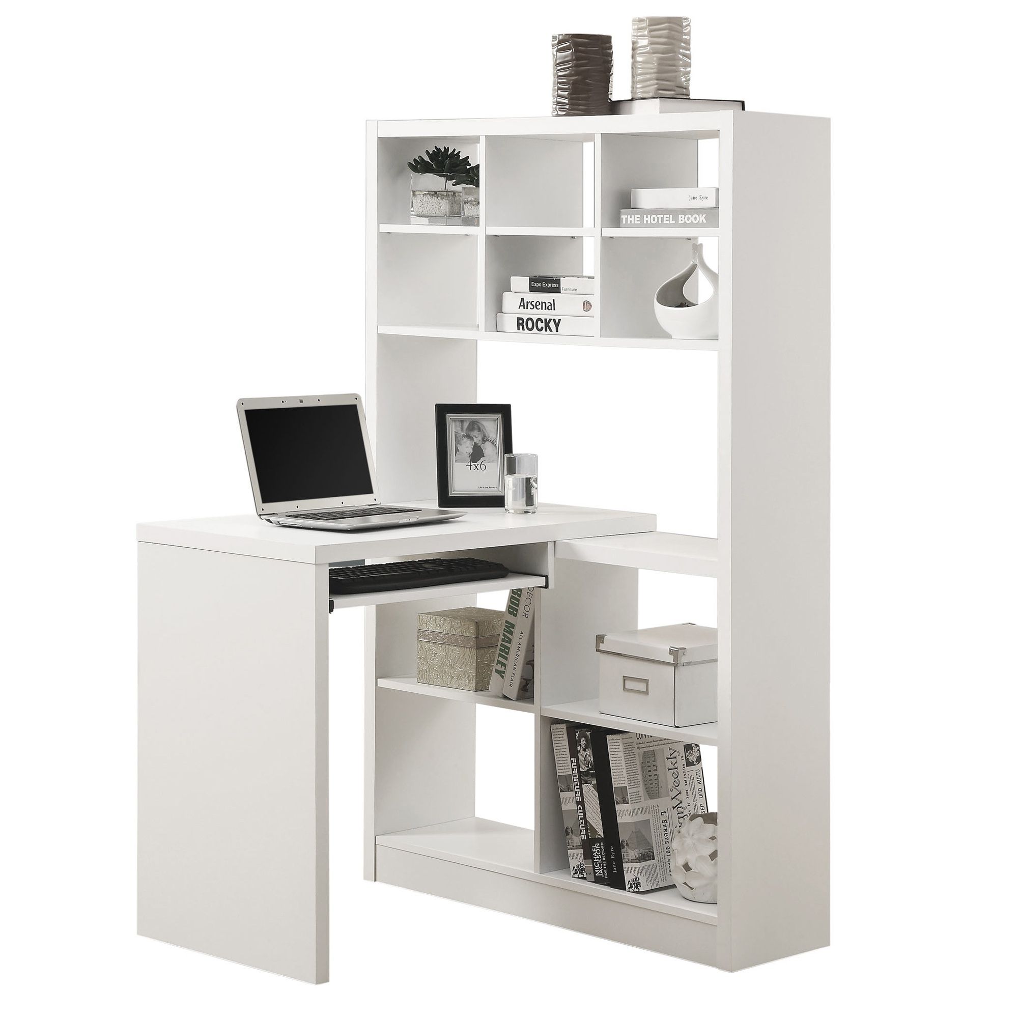 Monarch Contemporary Left Or Right Facing Adjustable Hollow Core Corner With Regard To Left Facing Shelf Gray Modern Desks (View 9 of 15)