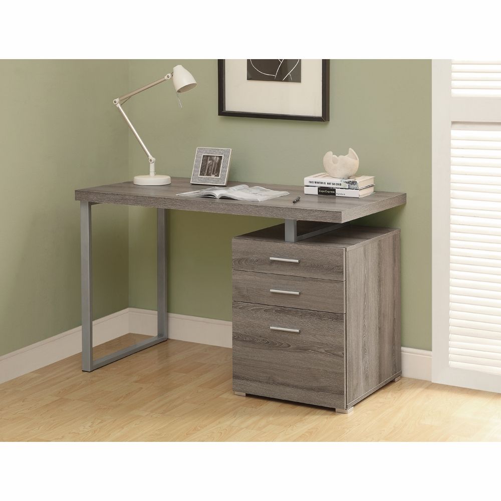 Monarch Specialties – Computer Desk 48l Dark Taupe Left Or Right Facing Within Left Facing Shelf Gray Modern Desks (View 8 of 15)