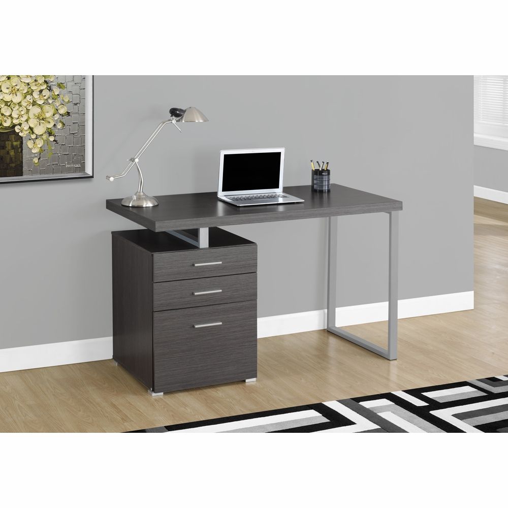 Monarch Specialties – Computer Desk 48l Grey Left Or Right Facing – I 7426 Intended For Left Facing Shelf Gray Modern Desks (View 1 of 15)