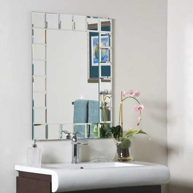 Montreal Modern Bathroom Mirror – Free Shipping Today – Overstock Regarding Modern & Contemporary Beveled Overmantel Mirrors (View 5 of 15)