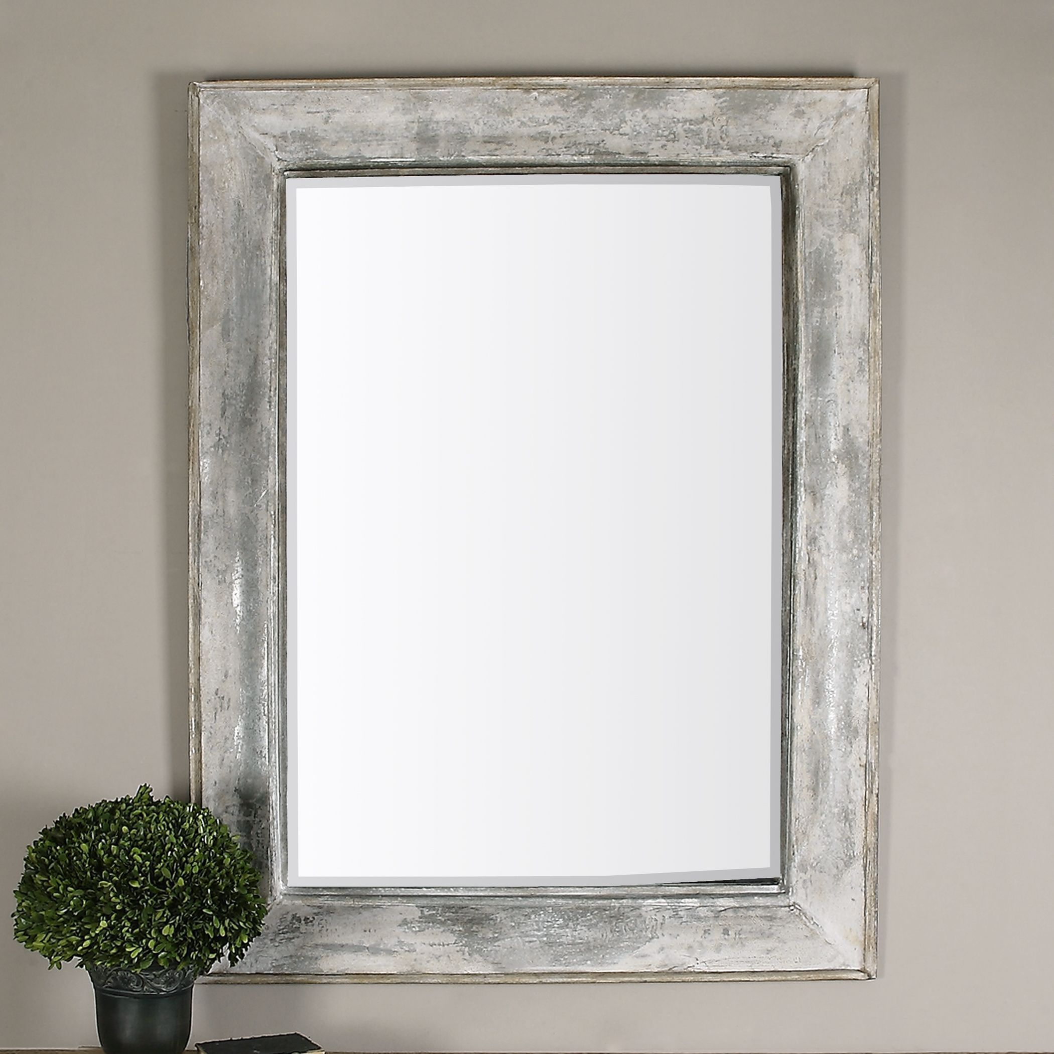 Morava Rust Aged Gray Mirror | Gray Mirror, Barn Wood Picture Frames Intended For Gray Washed Wood Wall Mirrors (View 5 of 15)