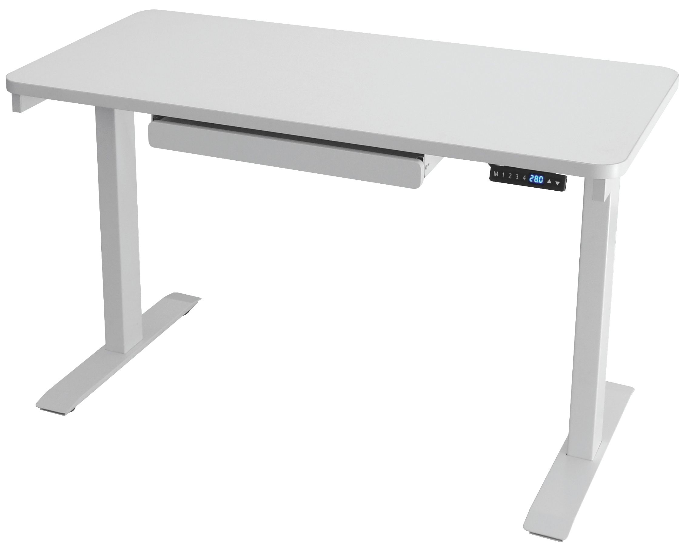 Motionwise Black Electric Height Adjustable Standing Desk, 24"x48 Within White Adjustable Stand Up Desks (View 7 of 15)