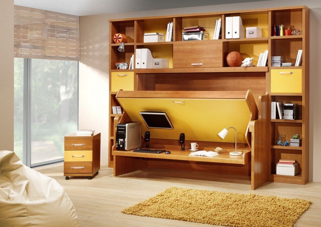 Multipurpose Furniture For Small Spaces Regarding Black Multi Purpose Space Desks (View 9 of 15)