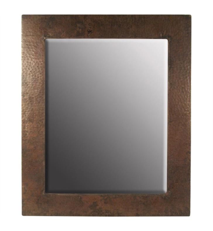 Native Trails 30" Hand Hammered Copper Framed Rectangular Wall Mirror Throughout Karn Vertical Round Resin Wall Mirrors (Photo 14 of 15)