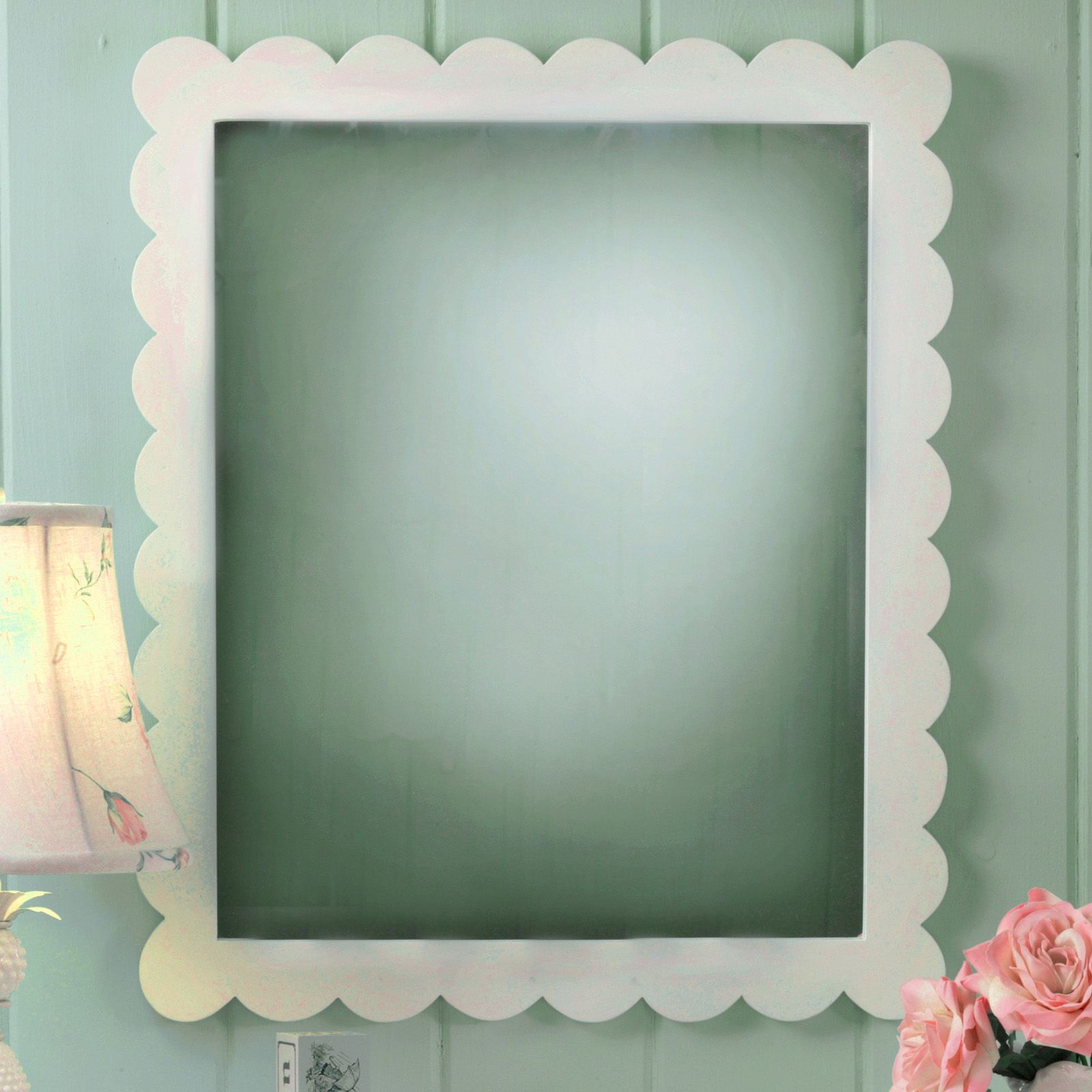 New Arrivals White Scalloped Wall Mirror – Kids Mirrors At Hayneedle Pertaining To Round Scalloped Wall Mirrors (Photo 13 of 15)