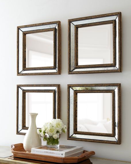 Norlina Square Wall Mirrors, Set Of 2 With Regard To Silver Beaded Square Wall Mirrors (Photo 10 of 15)