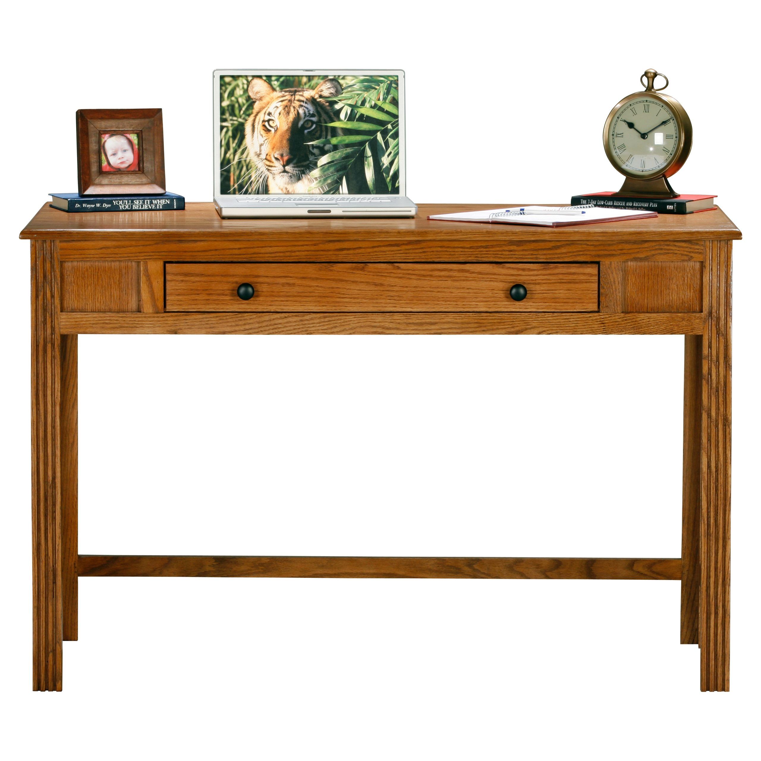 Oak Ridge Customizable Writing Desk – Desks At Hayneedle Throughout Weathered Oak Wood Writing Desks (View 3 of 15)