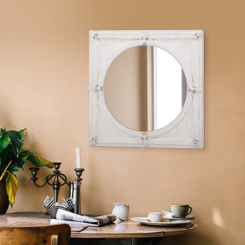 One Allium Way Conan Square Beveled Accent Mirror & Reviews | Wayfair Within Shildon Beveled Accent Mirrors (View 7 of 15)