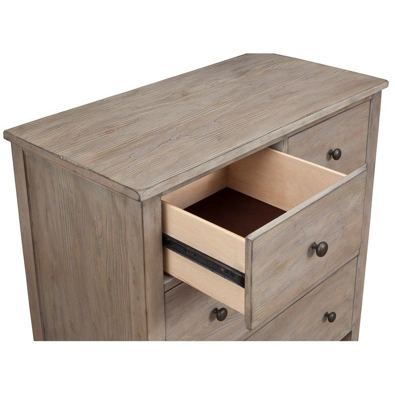 Originsalpine Classic Wood Small 4 Drawer Accent Chest In Natural Intended For Natural Peroba 4 Drawer Wood Desks (View 15 of 15)