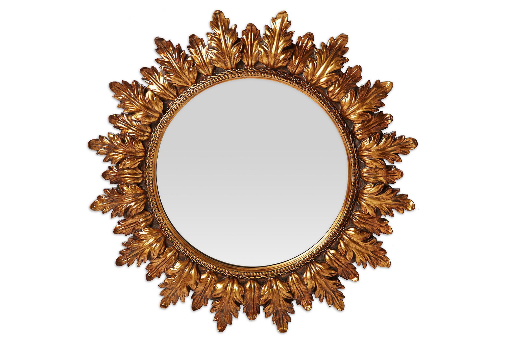 Ornate Sunburst Wall Mirror, Gold | Mirror Wall, Ornate Mirror, Wooden For Perillo Burst Wood Accent Mirrors (Photo 13 of 15)