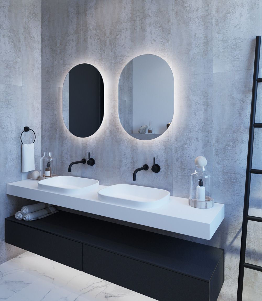 Oval Led Backlit Mirror 750mm X 500mm | Luxe Mirrors With Edge Lit Oval Led Wall Mirrors (View 9 of 15)