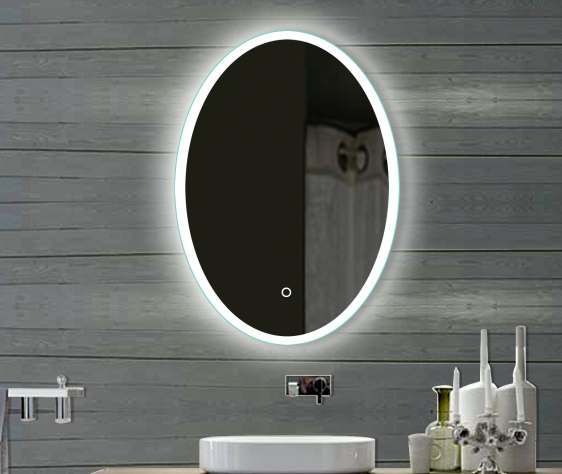 Oval Led Backlit Mirror Bathroom Lighting, Back Lit Mirror, Led Regarding Edge Lit Oval Led Wall Mirrors (View 10 of 15)
