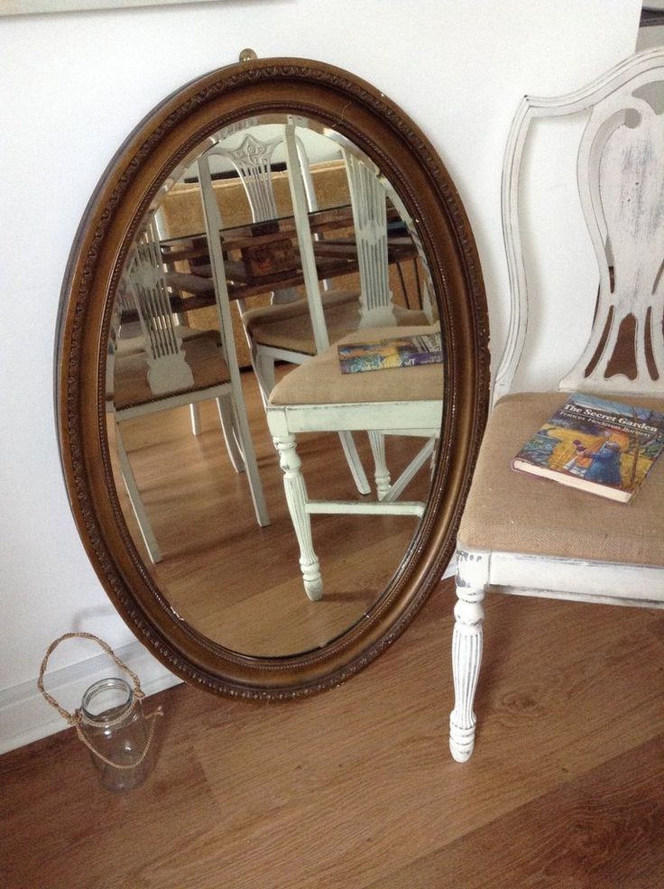 Oval Mirror Gilded Hard Plaster Frame, Vintage, Large | Oval Mirror Pertaining To Padang Irregular Wood Framed Wall Mirrors (Photo 11 of 15)