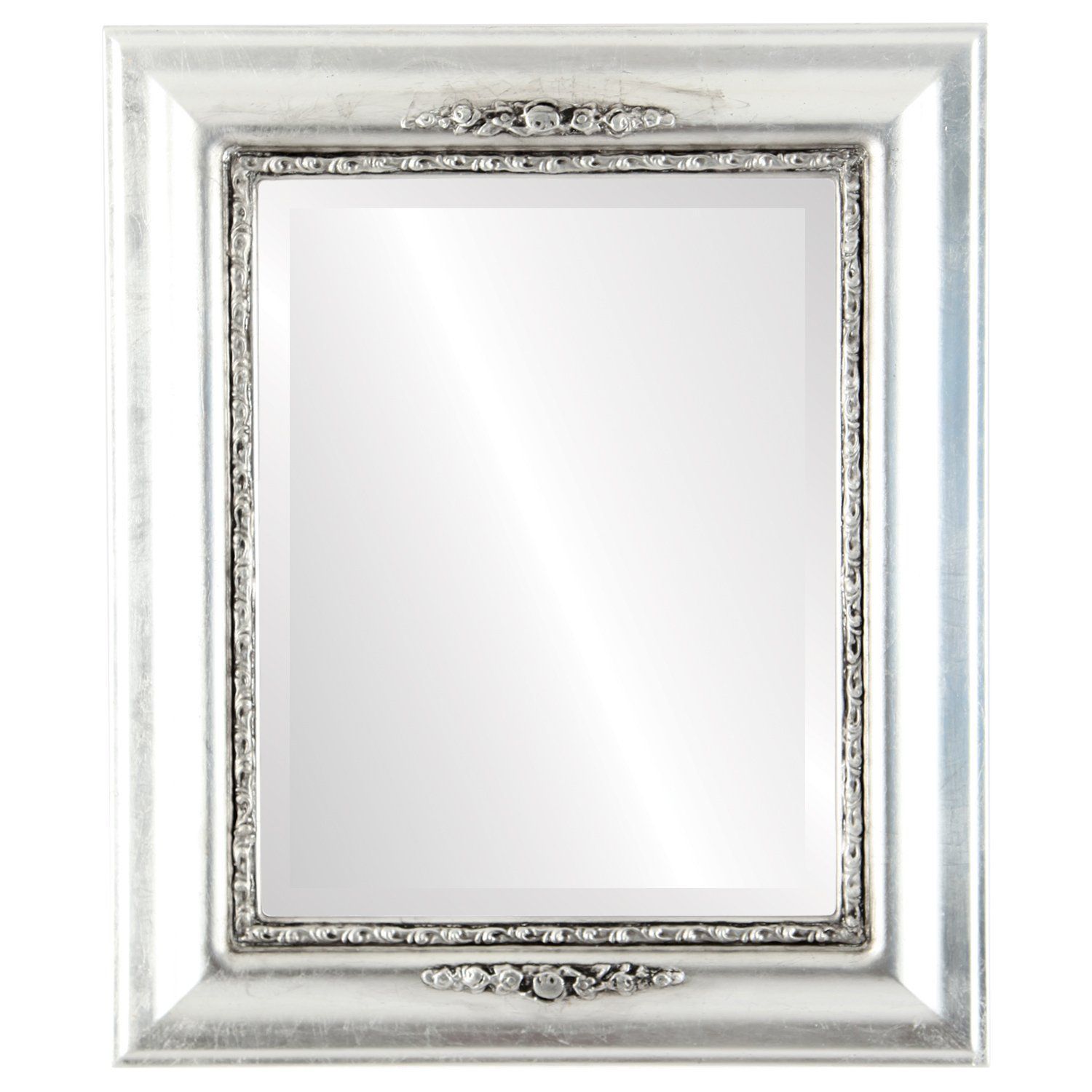 Ovalandroundmirrors Rectangle Beveled Mirror In A Boston Style Throughout Metallic Gold Leaf Wall Mirrors (View 1 of 15)
