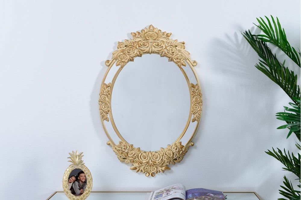 Pan Gleikoth Wall Mirror Cream Brushed Gold 82x56cm | Pan Emirates (View 5 of 15)