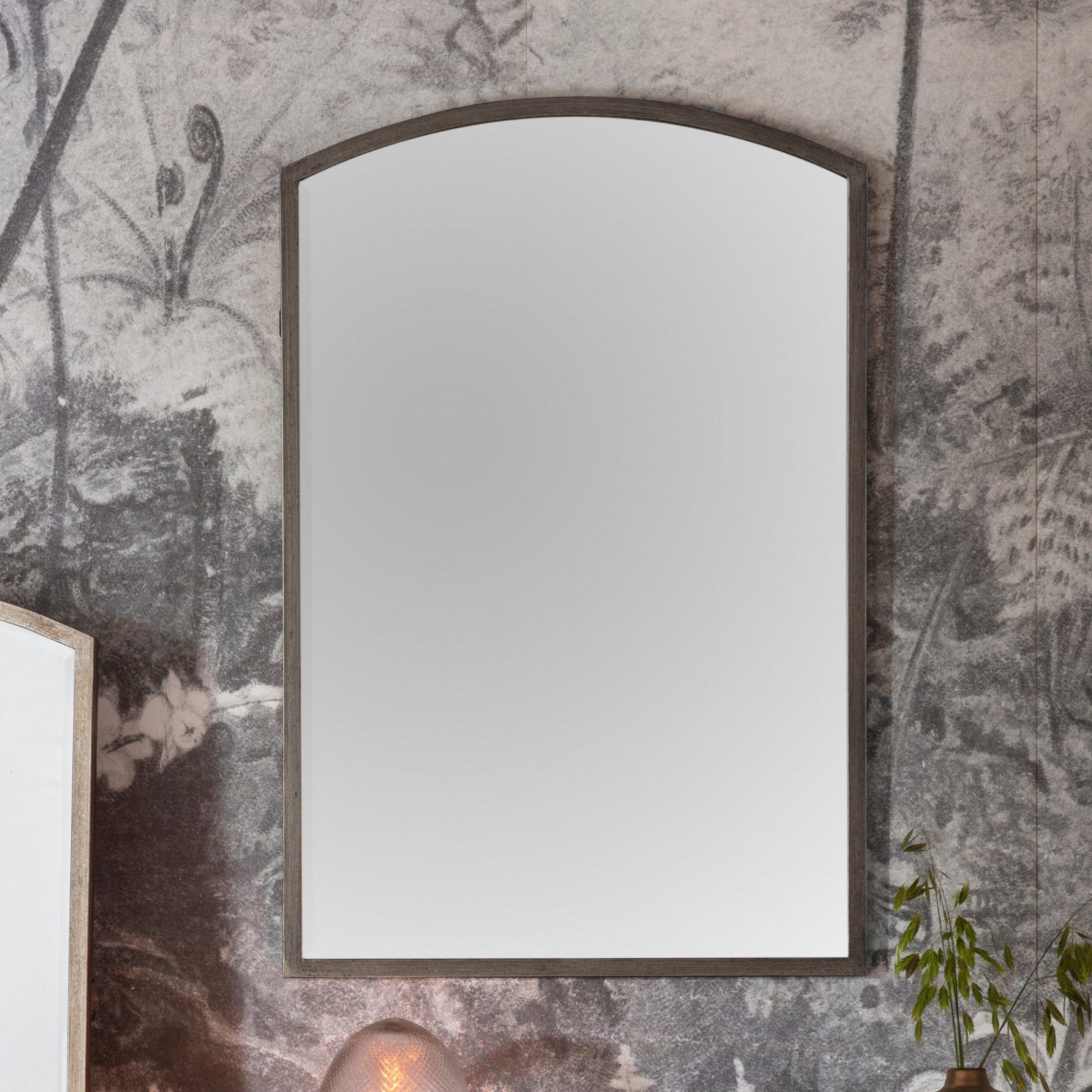 Paris Arch Wall Mirror Antique Silver 90cm X 60cm | Luxe Mirrors Pertaining To Silver Arch Mirrors (View 7 of 15)