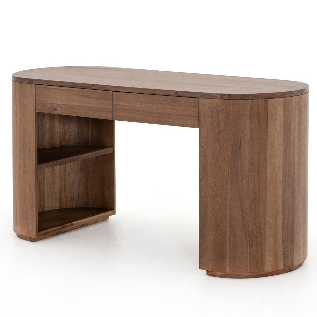 Pilar Wooden Oval Writing Desk With Drawers 60" In 2021 | Desk With Inside Rustic Acacia Wooden Writing Desks (View 12 of 15)