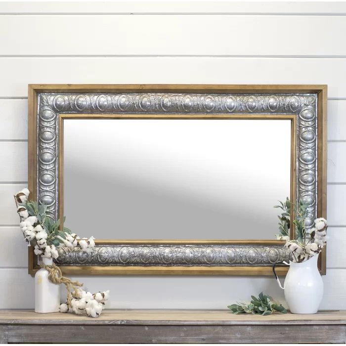 Pinterry Cross On Farmhouse Love | Wood Mirror, Classic Home Decor Intended For Farmhouse Woodgrain And Leaf Accent Wall Mirrors (Photo 1 of 15)
