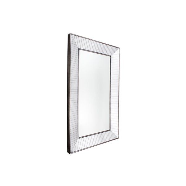 Plata Import Sash Rectangle Wall Mirror – Vertical – 50 Inch – Chrome Pertaining To Chrome Rectangular Wall Mirrors (View 15 of 15)