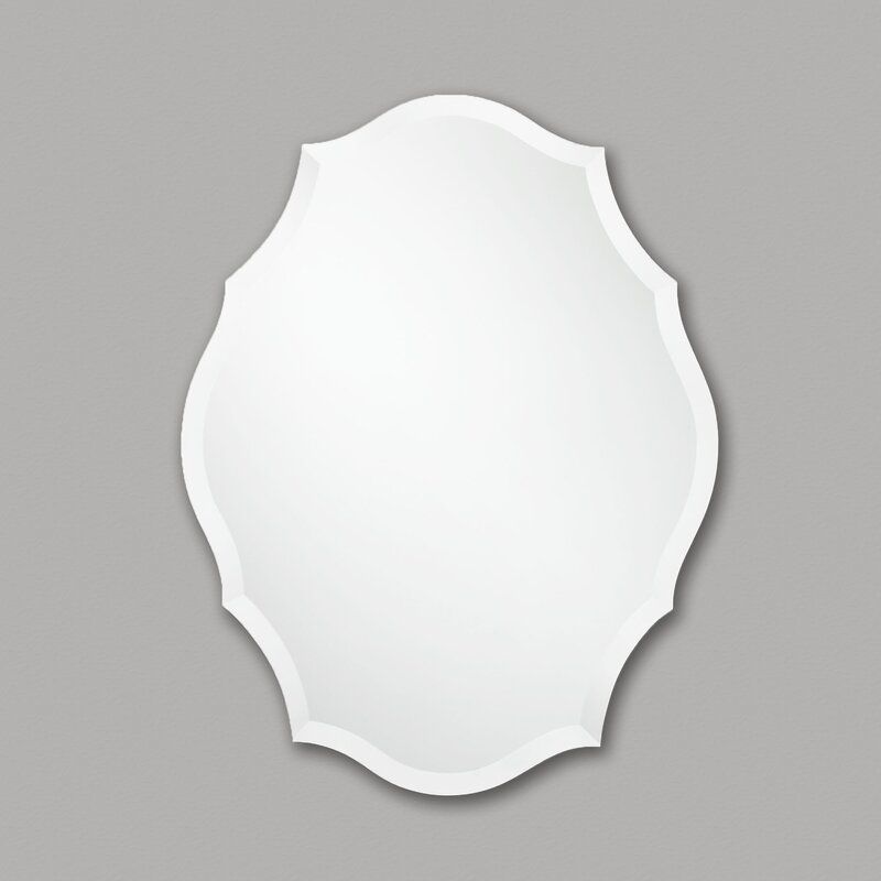 Poling Scalloped Edge Modern Wall Mirror | Mirror Wall, Oval Wall Intended For Reign Frameless Oval Scalloped Beveled Wall Mirrors (View 4 of 15)