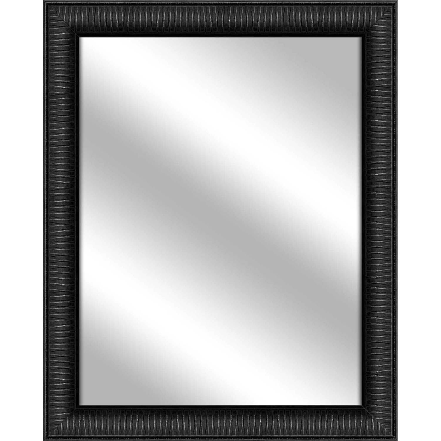 Ptm Images Forte Ready To Hang Framed Mirror, Wood Grain Black With Black Wood Wall Mirrors (View 9 of 15)
