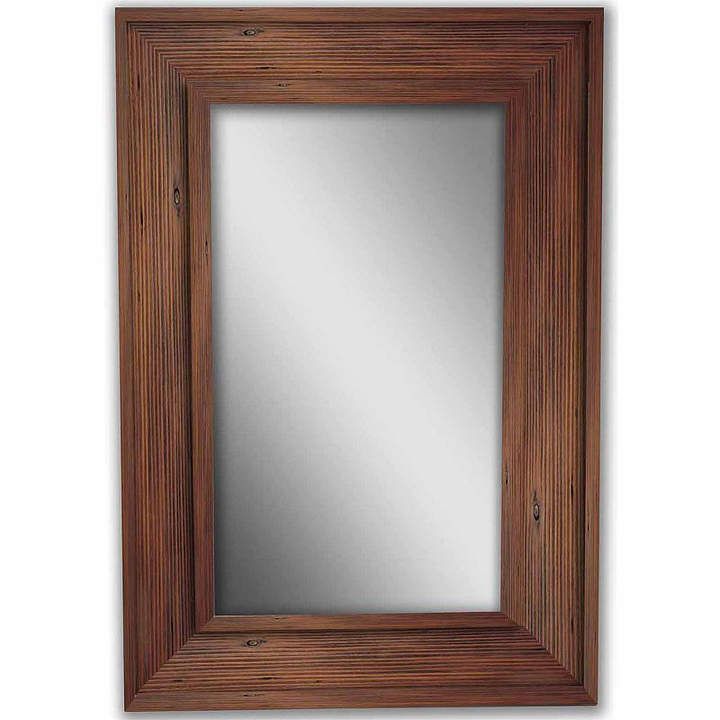 Ptm Natural Brown Bone Wood Mirror | Wood Mirror, Blue Paint, Best Blue Intended For Medium Brown Wood Wall Mirrors (Photo 5 of 15)