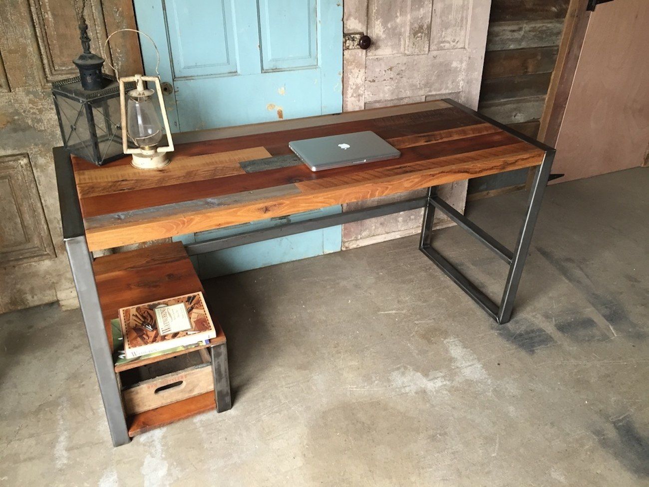 Reclaimed Wood Patchwork Desk » Gadget Flow Inside Reclaimed Barnwood Wood Writing Desks (Photo 11 of 15)