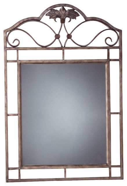 Rectangular Console Mirror W Wrought Iron Fra – Contemporary – Wall Within Natural Iron Rectangular Wall Mirrors (View 15 of 15)