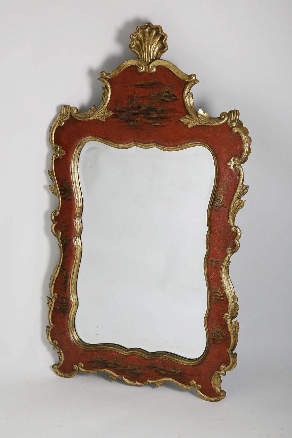 Red Chinese Chinoiserie Mirror – Red Chinese Chinoiserie Mirror Inside Glossy Red Wall Mirrors (View 5 of 15)