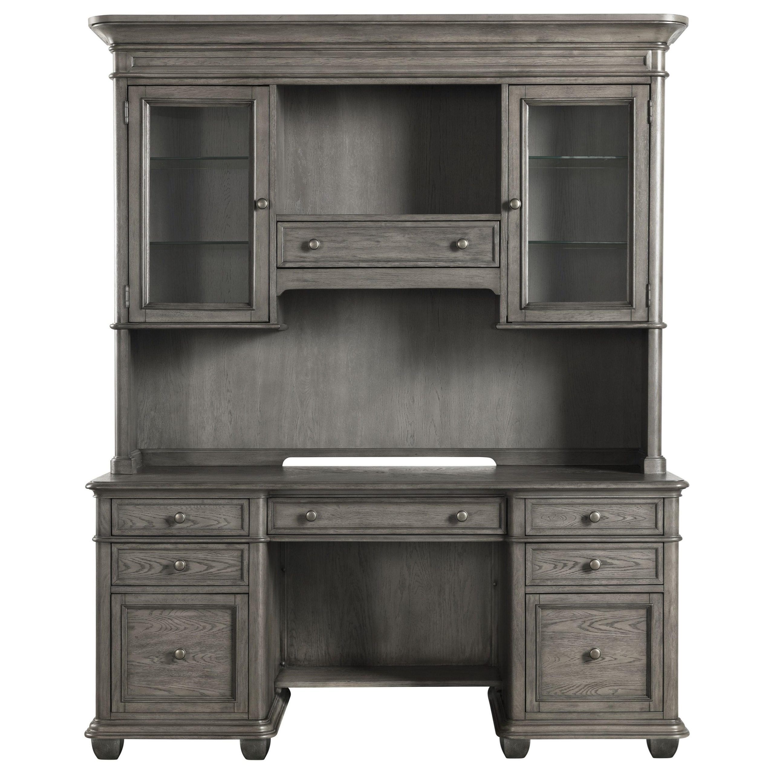 Riverside Furniture Sloane Transitional 6 Drawer Credenza Desk | Sheely With Office Desks With Filing Credenza (View 8 of 15)
